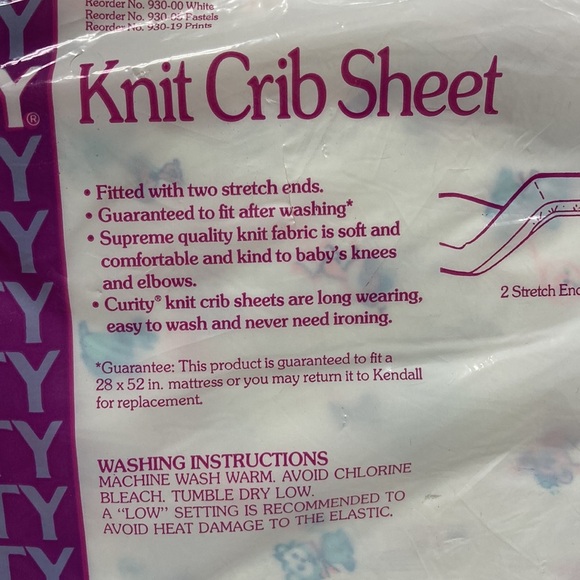 NWT vintage curity knit crib sheet gender neutral unisex - Picture 4 of 6